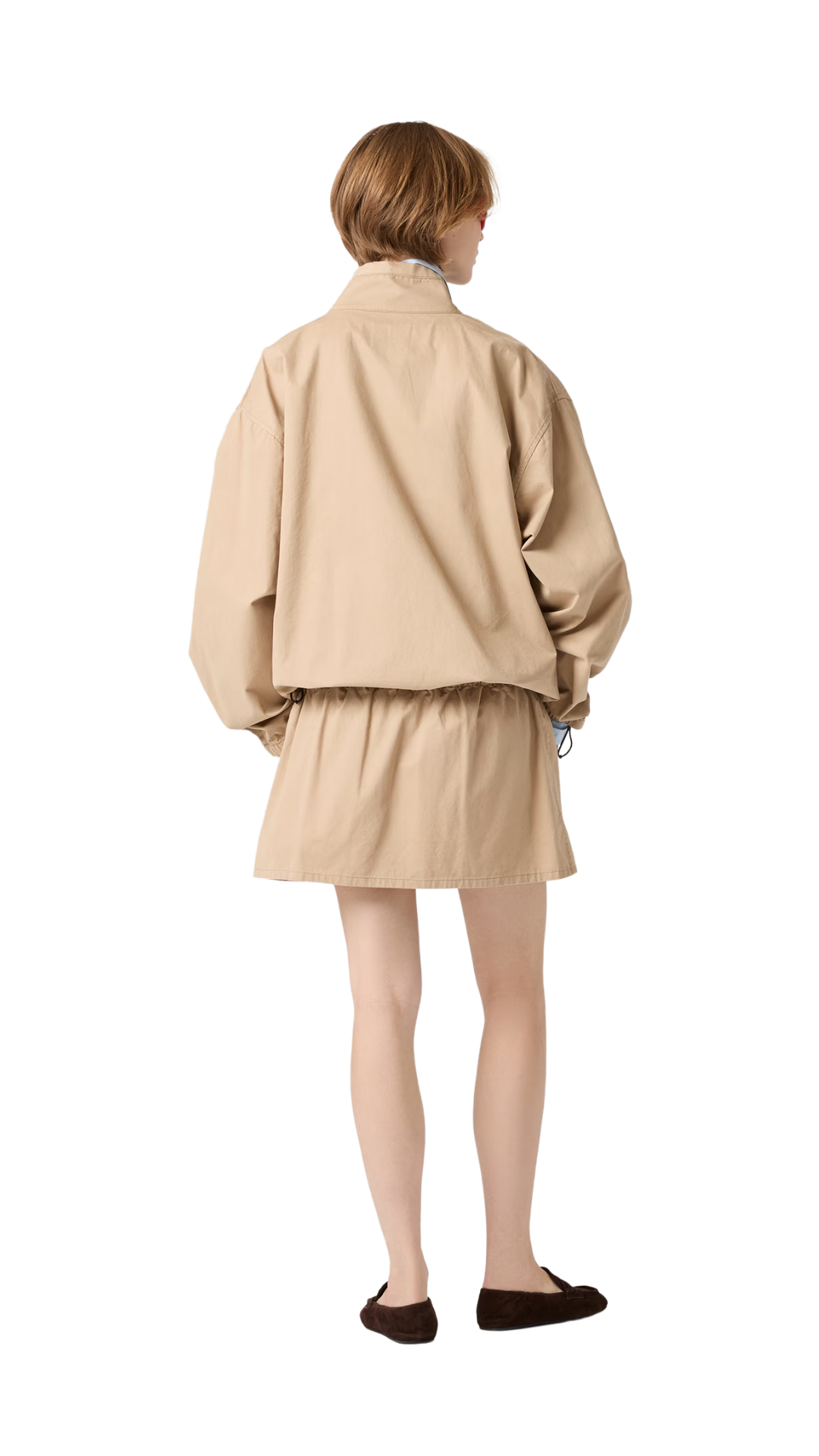 Washed Gabardine Blouson Jacket in Cord