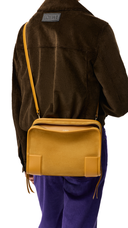 Medium Amazona 180 Bag in Ochre Suede