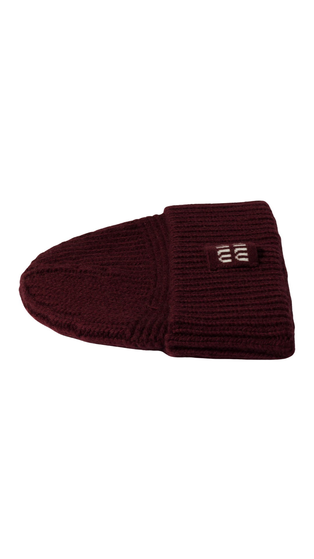 Wool and Cashmere Beanie in Amaranth Red