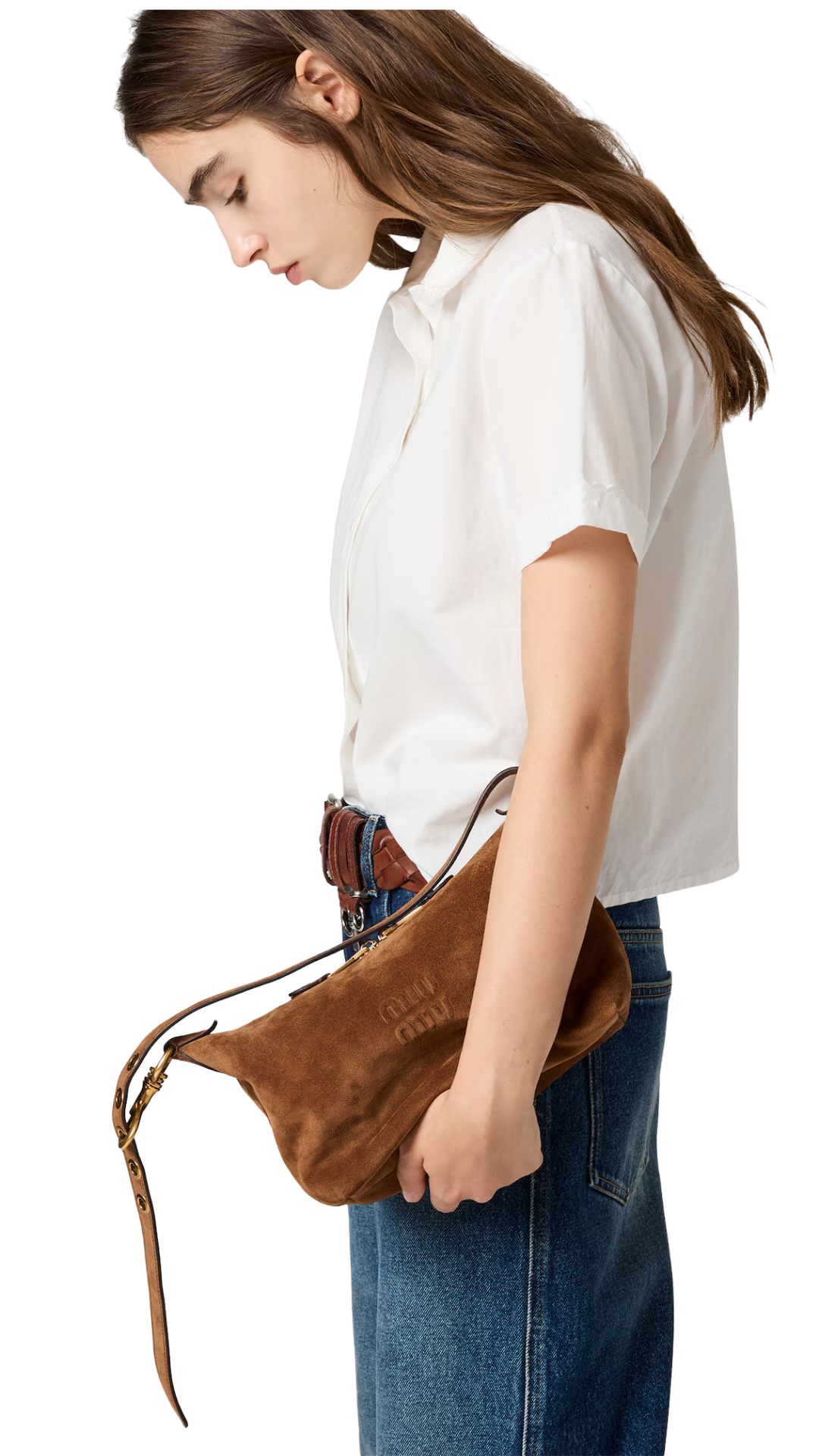 Spirit Suede Bag in Cocoa Brown