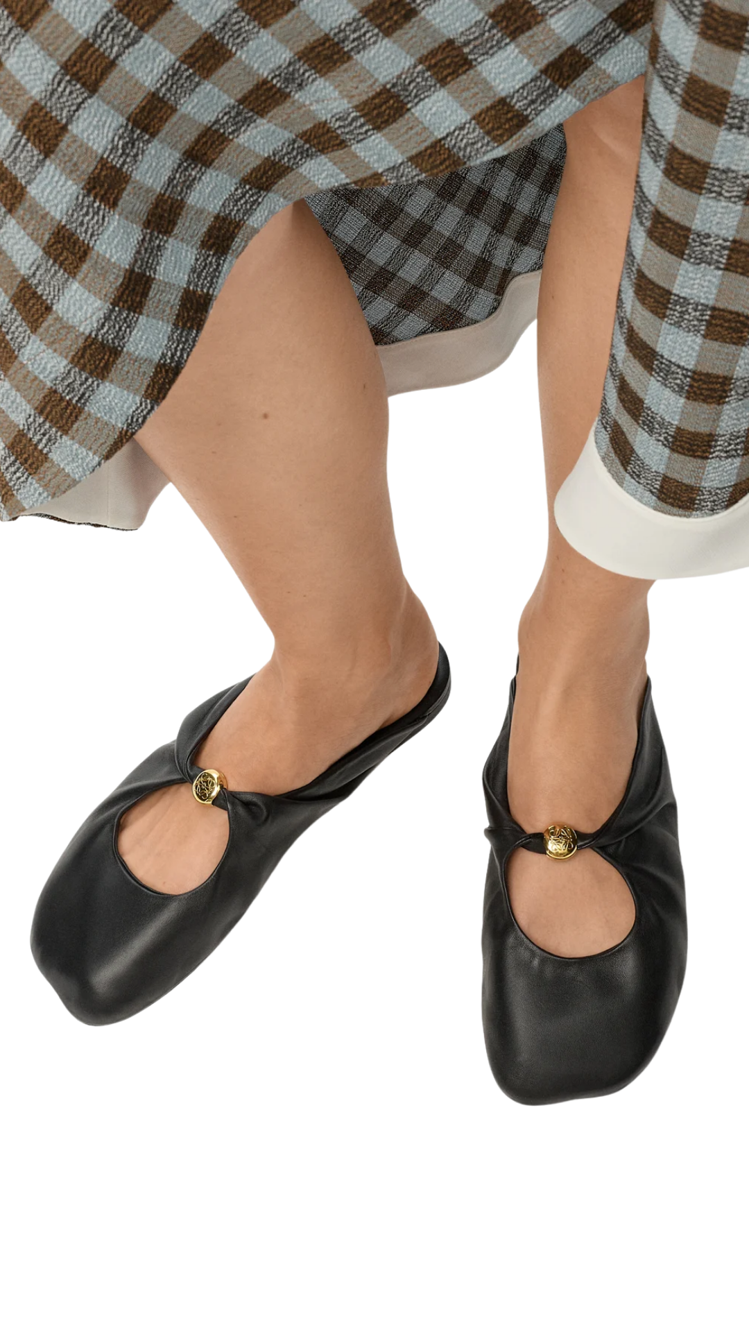 Pebble Soft Mule in Black Nappa Lambskin