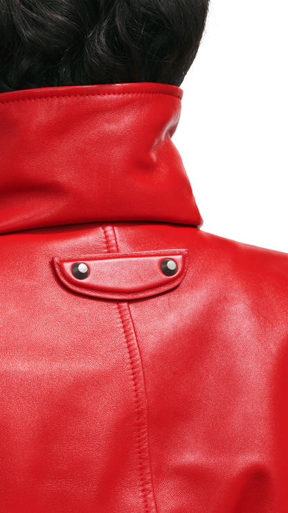 Round Bomber in Red