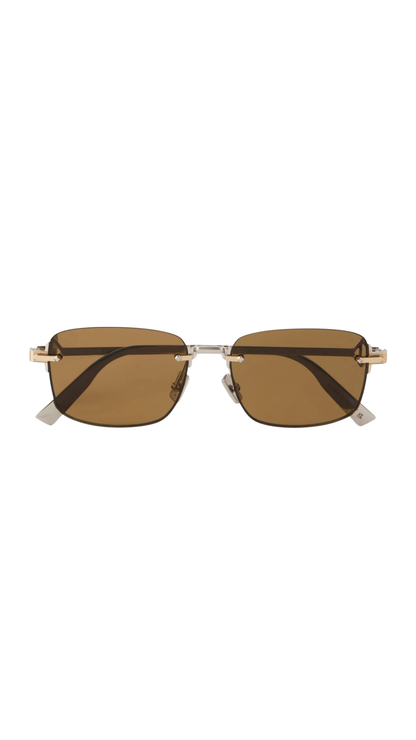 Square Frame Sunglasses in Silver/Gold