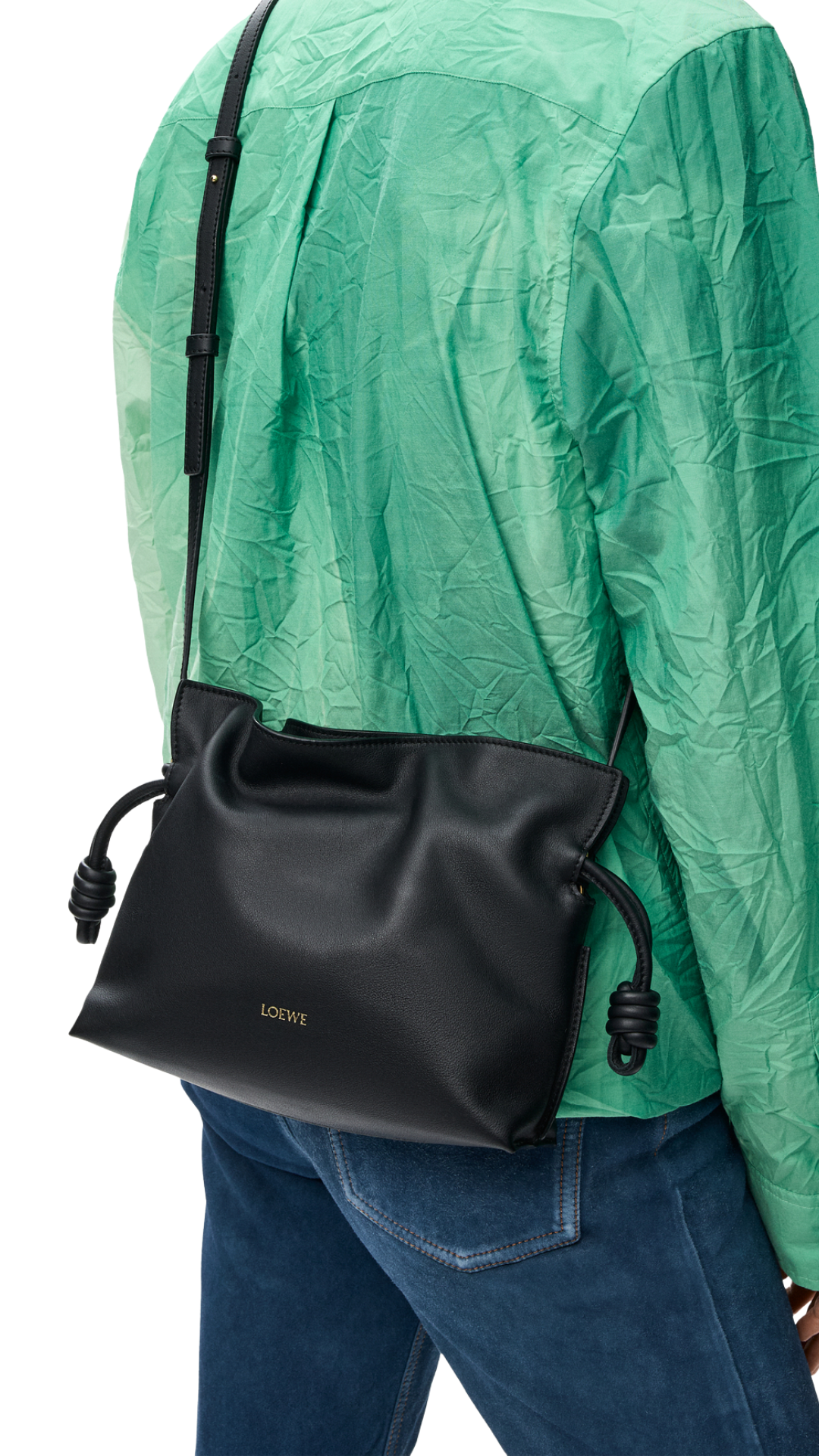 Mini Flamenco Clutch in Black Nappa Calfskin