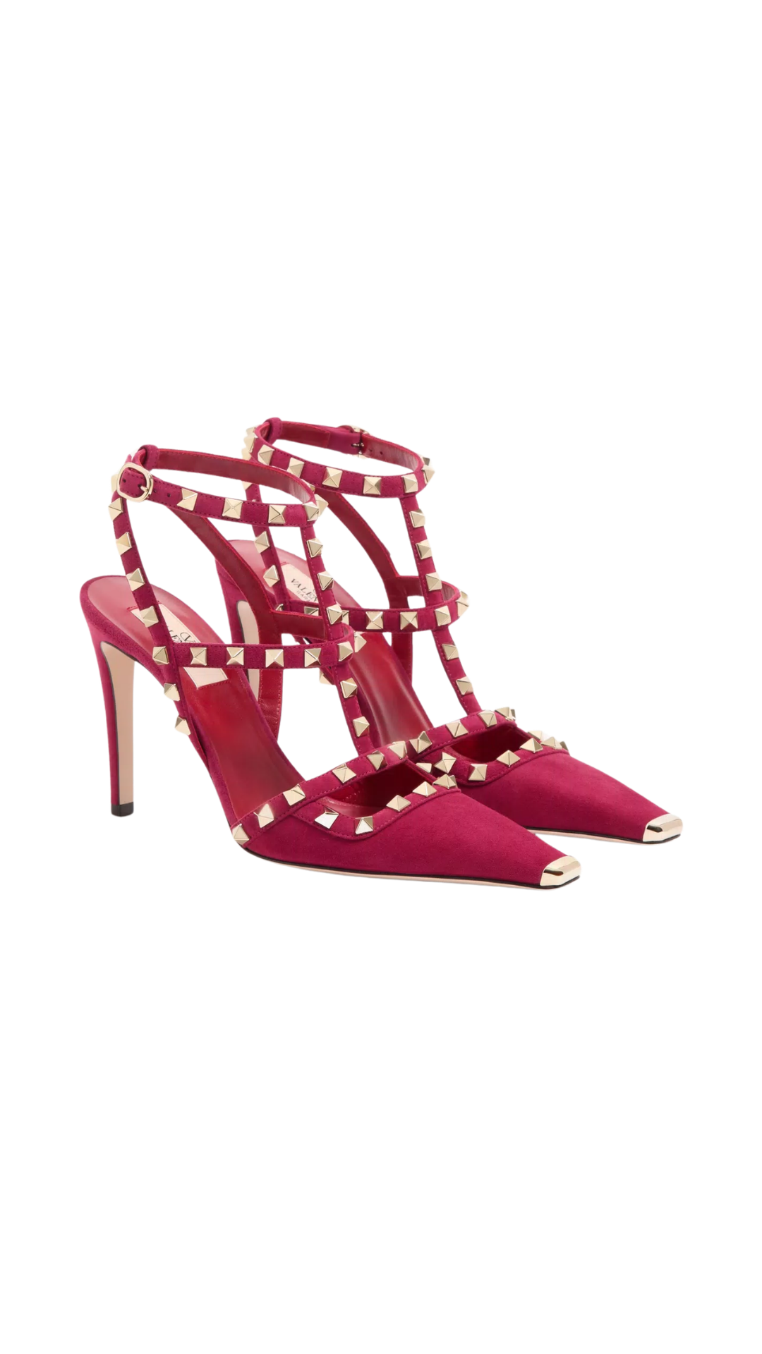 Rockstud Suede Pumps 100mm in Insolent