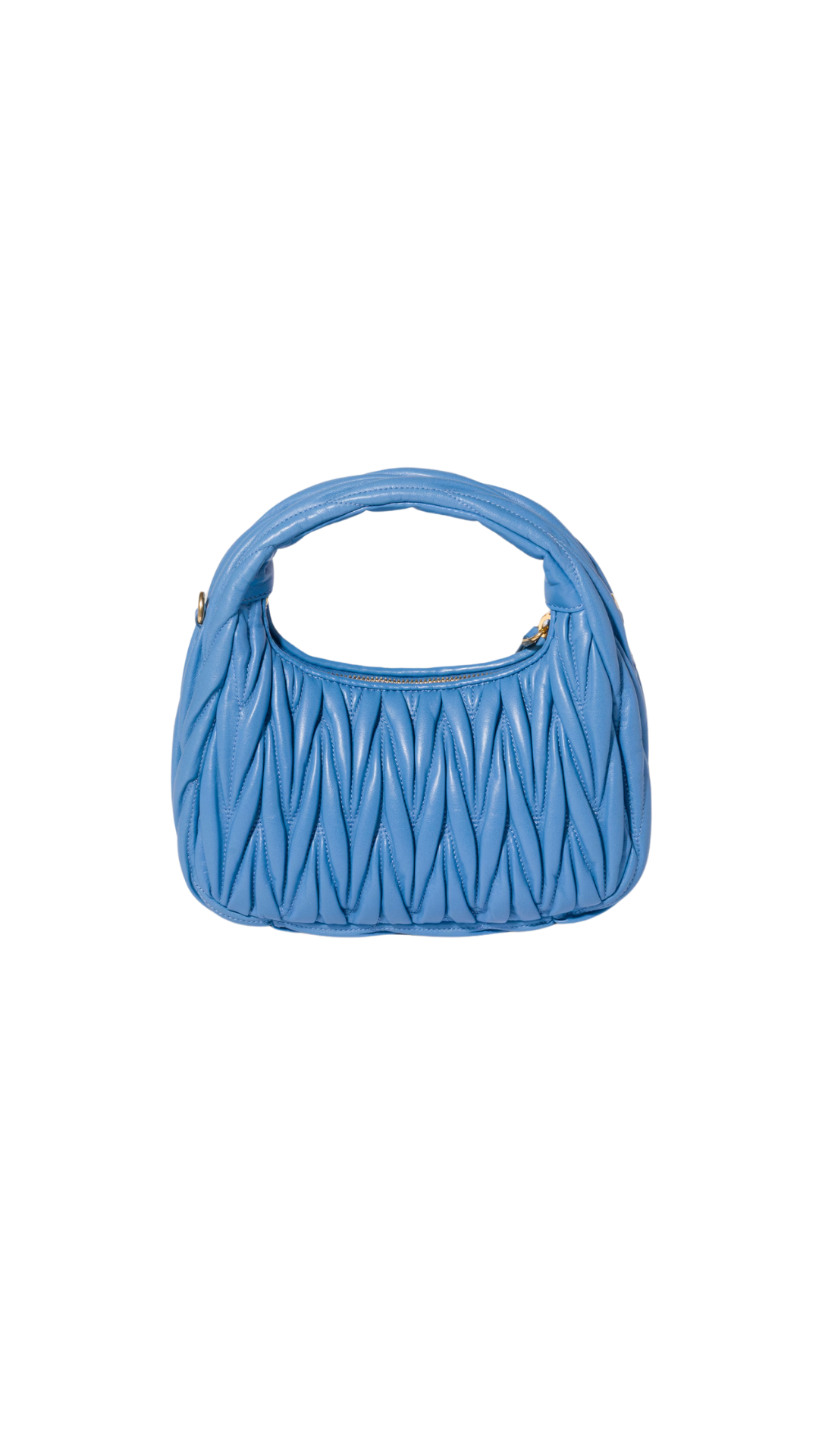 Wander Matelassé Nappa Leather Hobo Bag in Wave Blue
