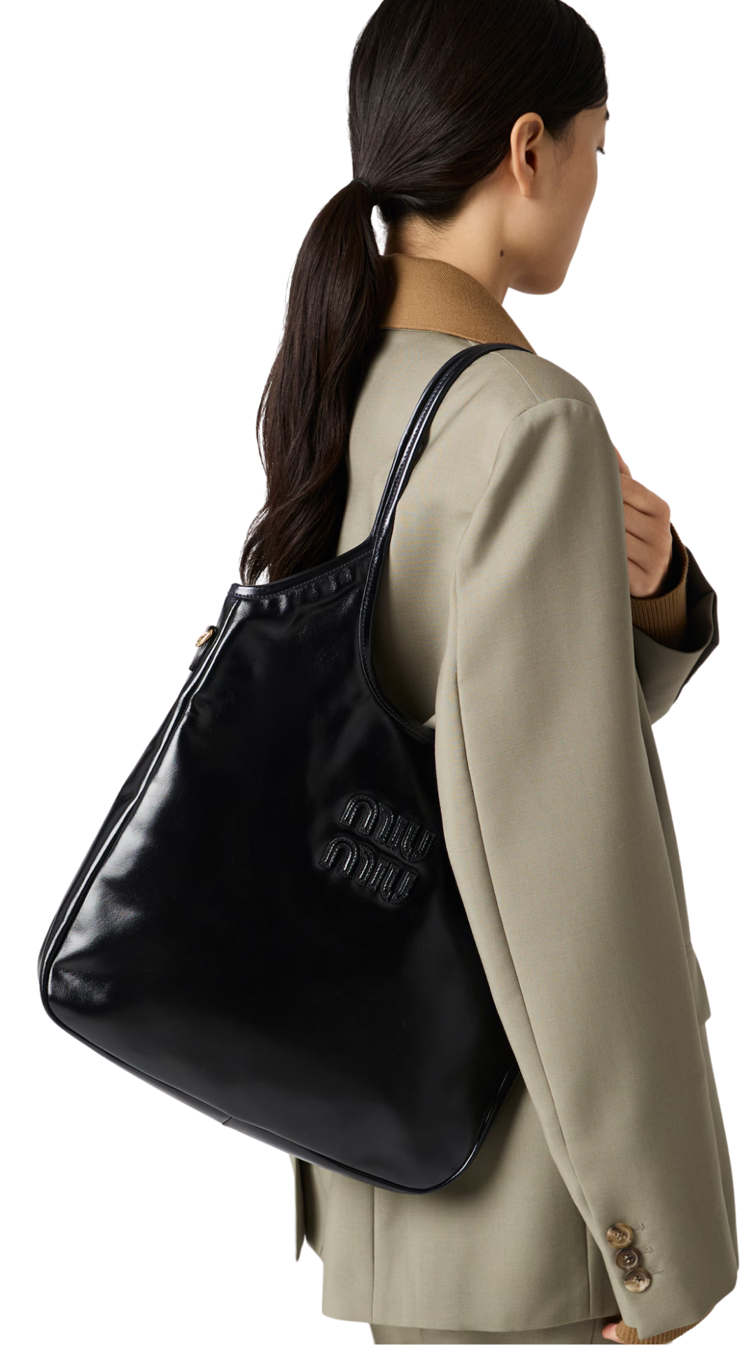 Ivy Leather Bag in Black
