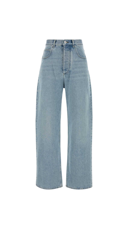 Sky Bleached Wide Leg Jeans in Light Bleach
