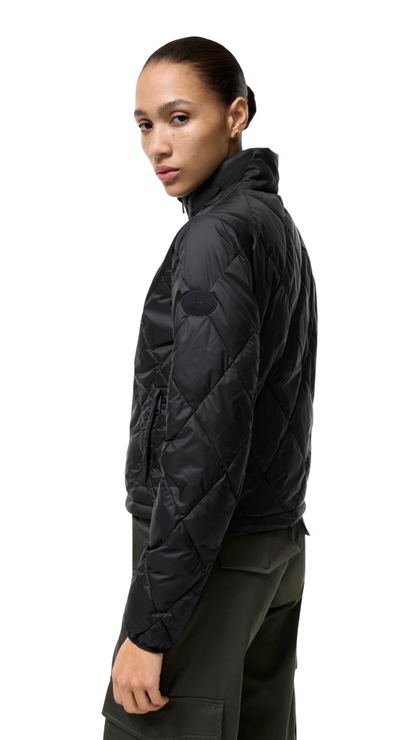 Packable Quilted Nylon Bramford Jacket in Black