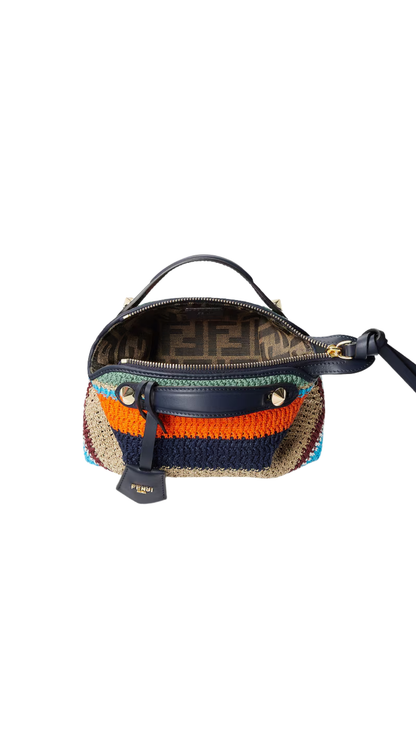 By The Way Soft Mini in Multicolor Raffia-Effect and Cotton Crochet Mini-Bag