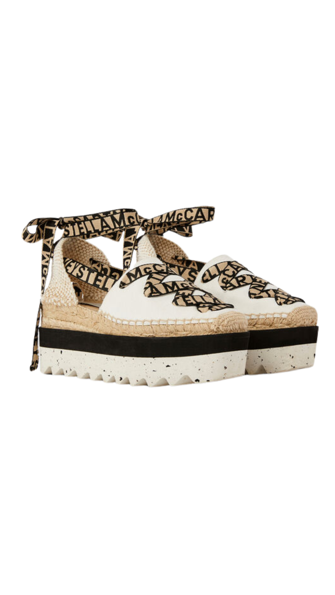 Gaia Platform Espadrilles in White