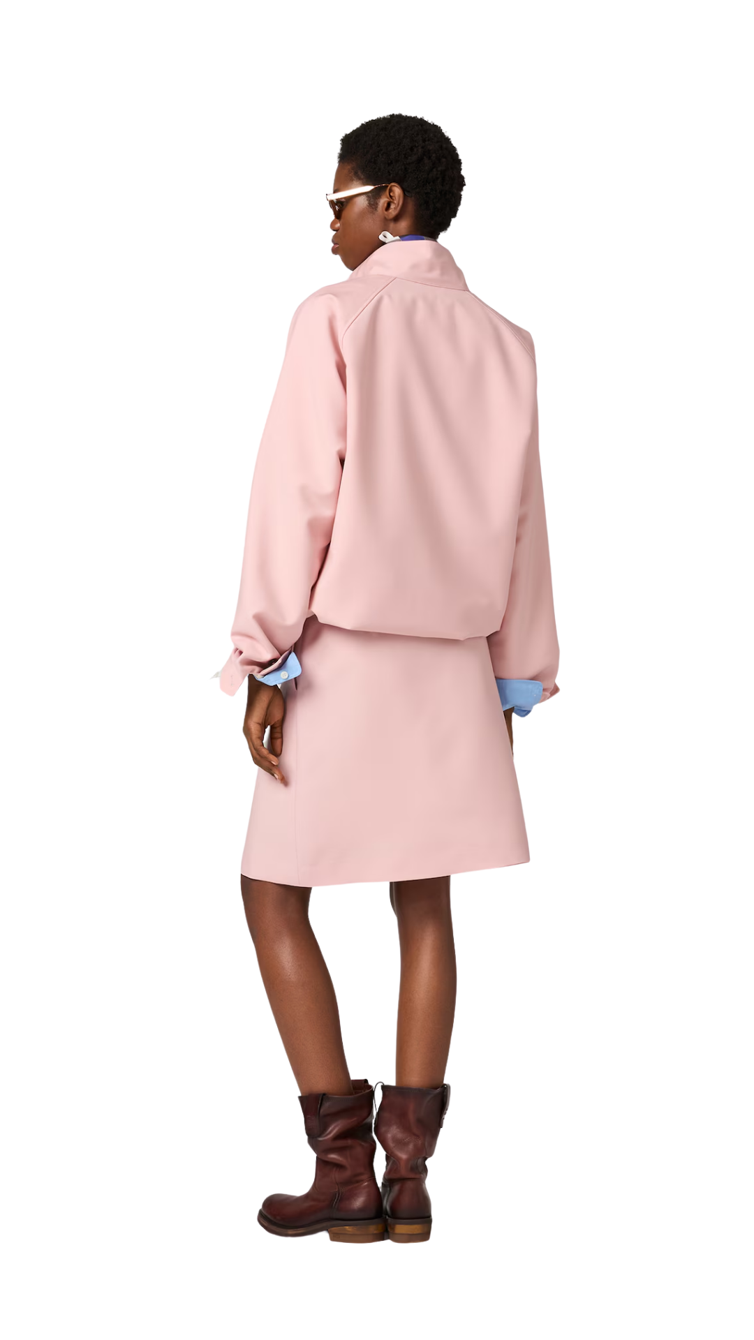 Kid Mohair Overshirt in Peach