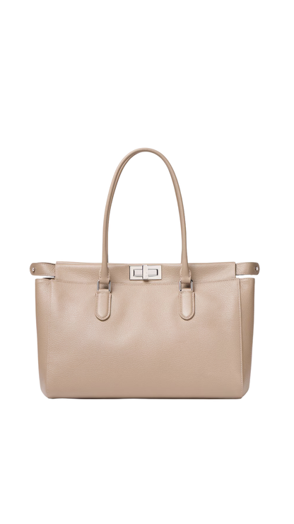 Peekaboo® Tote Small in Gray Leather Bag