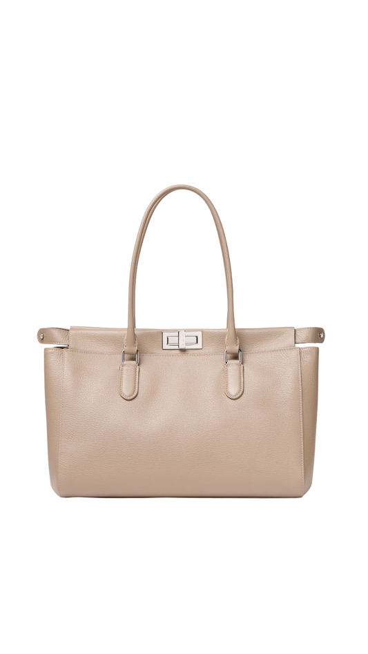 Peekaboo® Tote Small in Gray Leather Bag