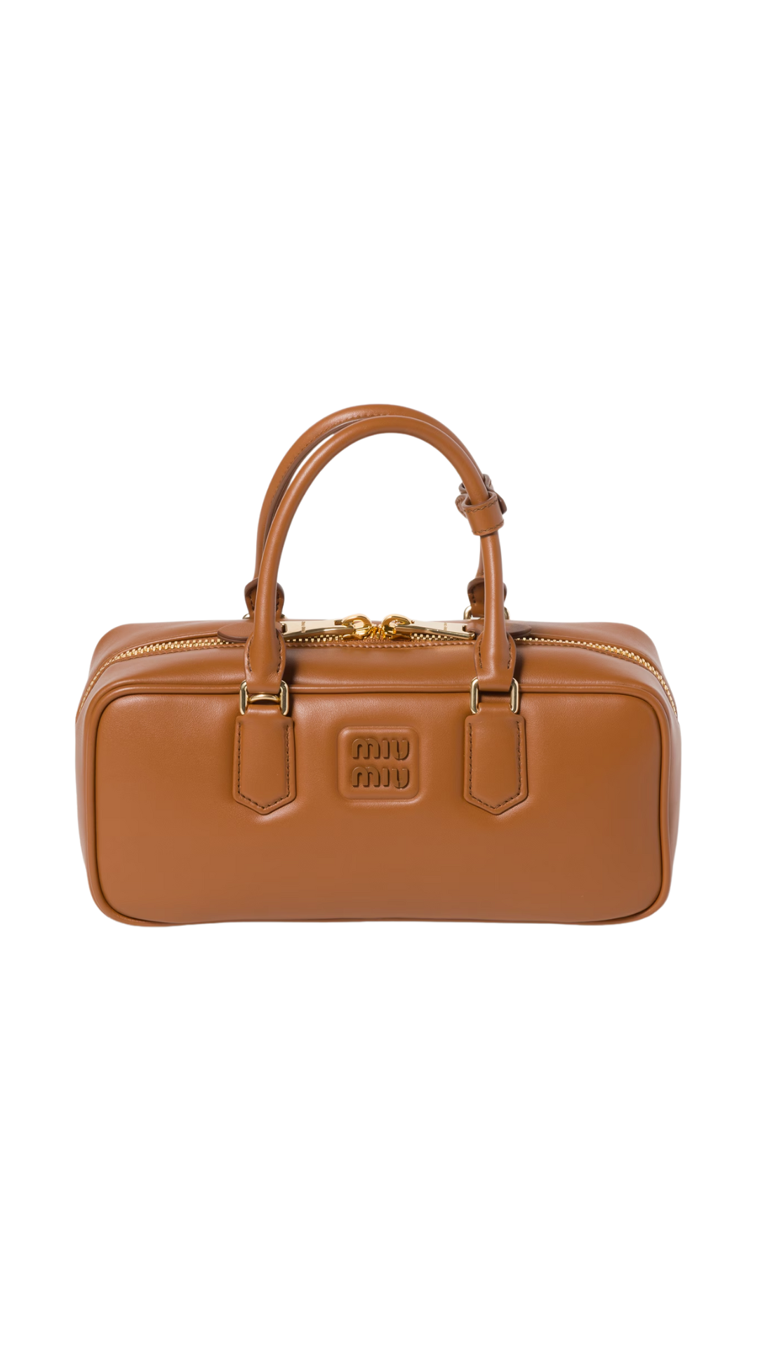 Arcadie Leather Bag in Cognac
