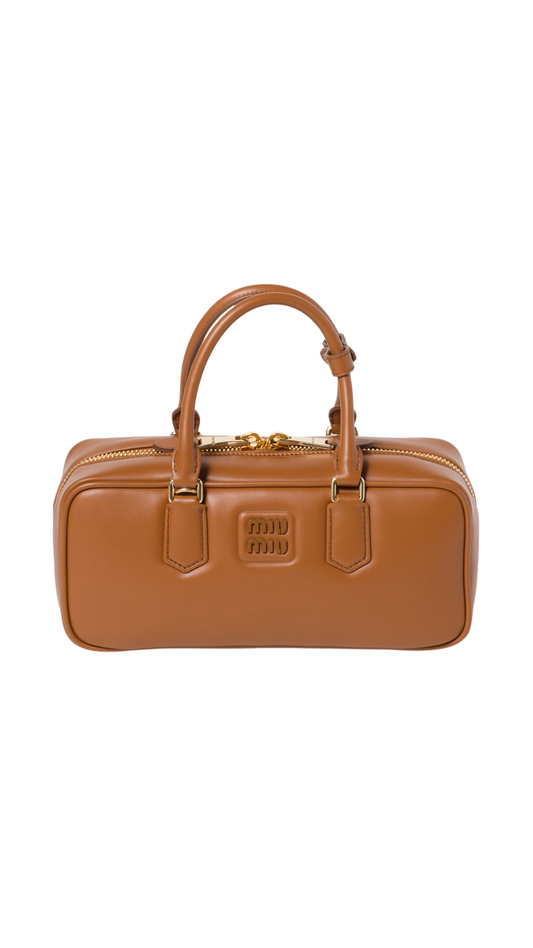 Arcadie Leather Bag in Cognac