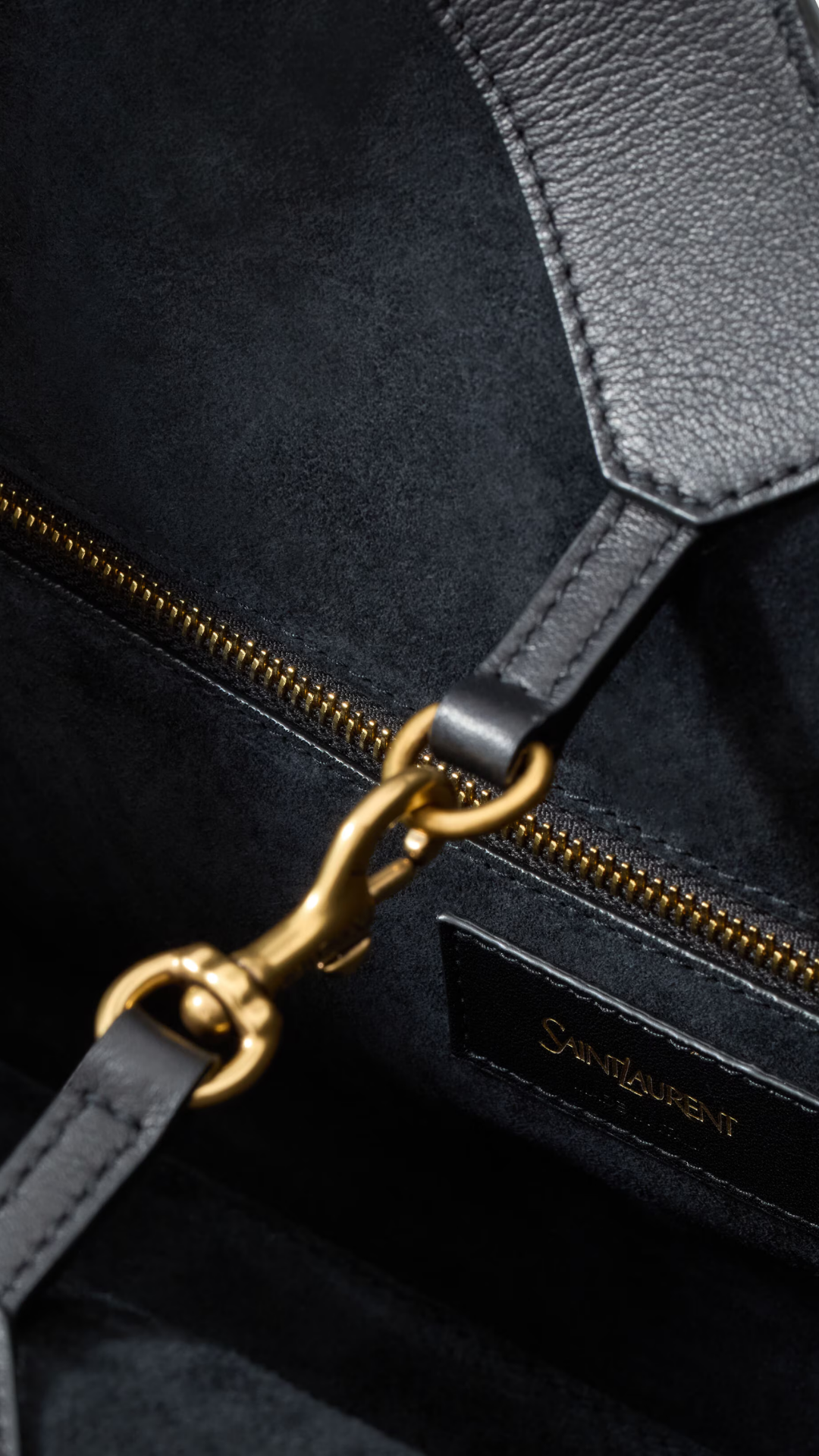 Y Small Tote in Black Leather