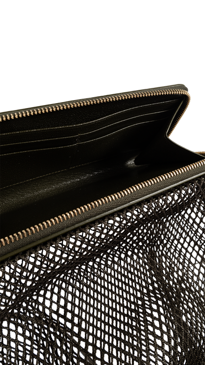 Le Pochon Bag in Green Fishnet