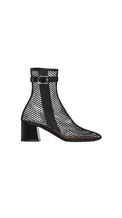 Boots 55 in Black Fishnet