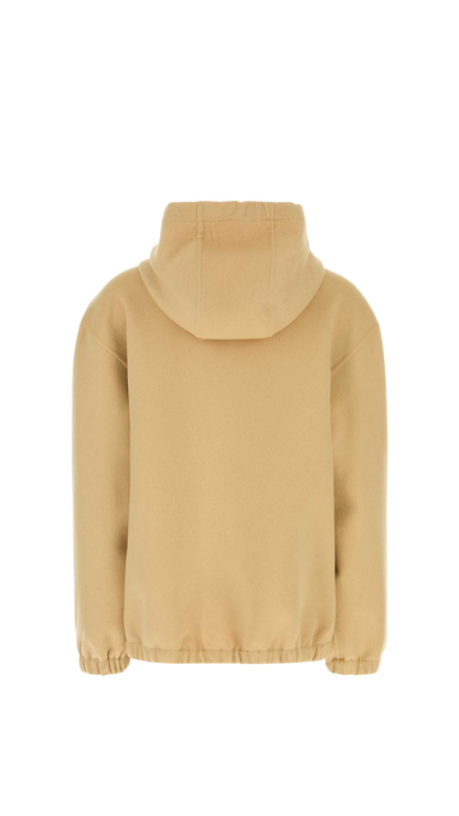 Jersey Hoodie in Beige