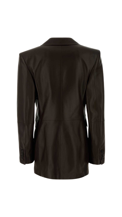 Tailored Jacket in Brown Leather