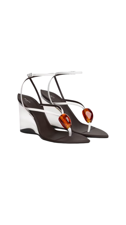 Invisible Jewel Wedge Sandals
