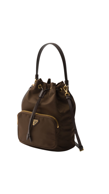 Duet Re-Nylon Bucket Bag in Sienna