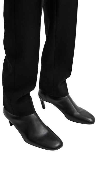 Nappa Mid-Heel Boots Black
