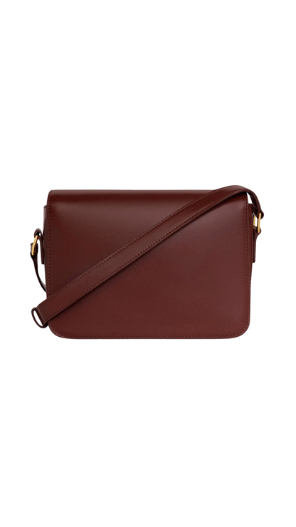 Teen Triomphe Bag in Brown Shiny Calfskin