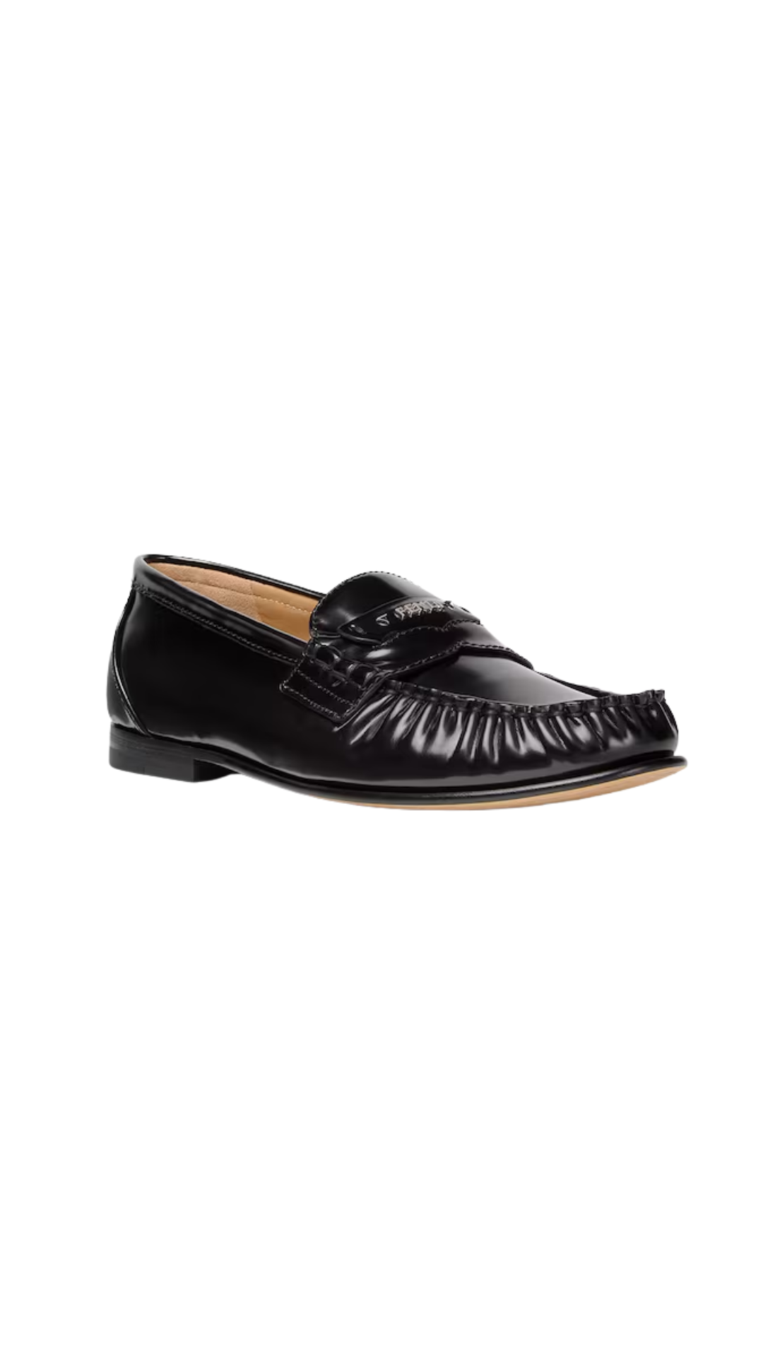 Fendi Scrunch in Black Leather Loafers