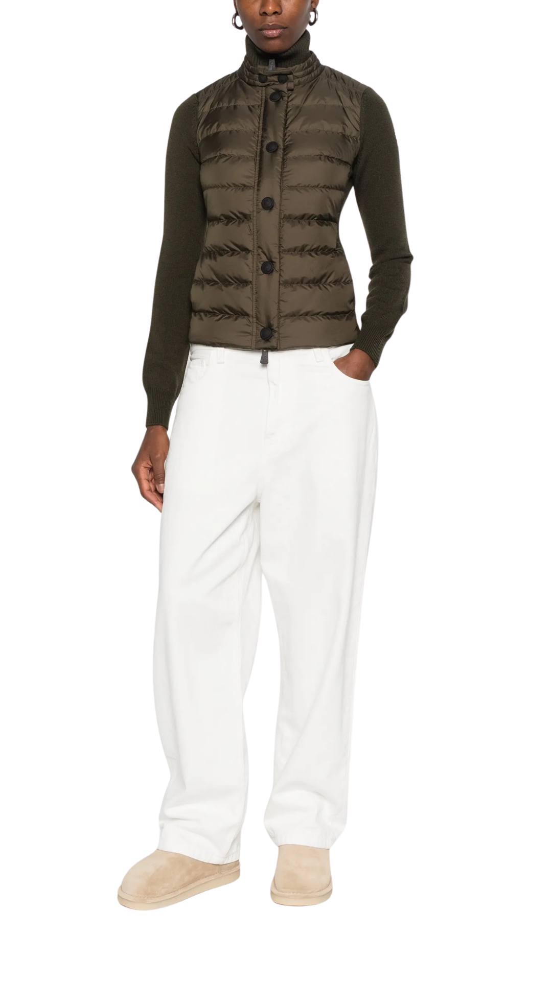 Wool and Nylon Blend Jacket in Green