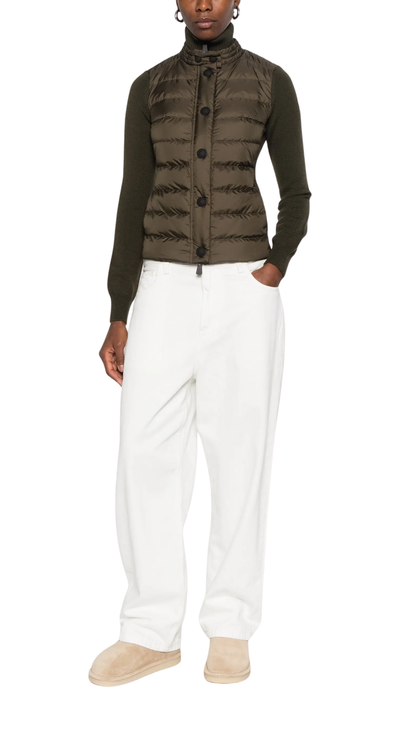 Wool and Nylon Blend Jacket in Green