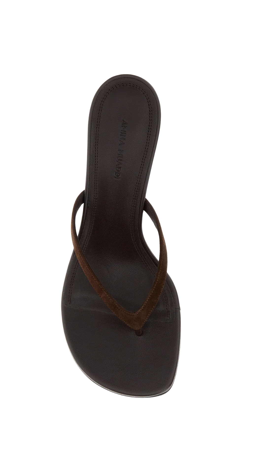 Dark Brown Leather Juliette Thong Mules