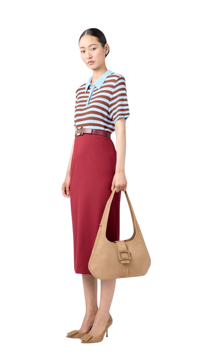 Viv' in The City D'Orsay Pumps in Beige Suede