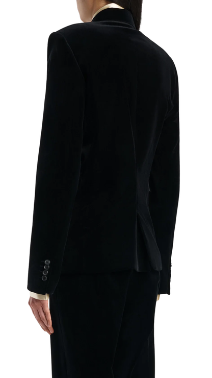 Rolo Jacket in Black Velvet