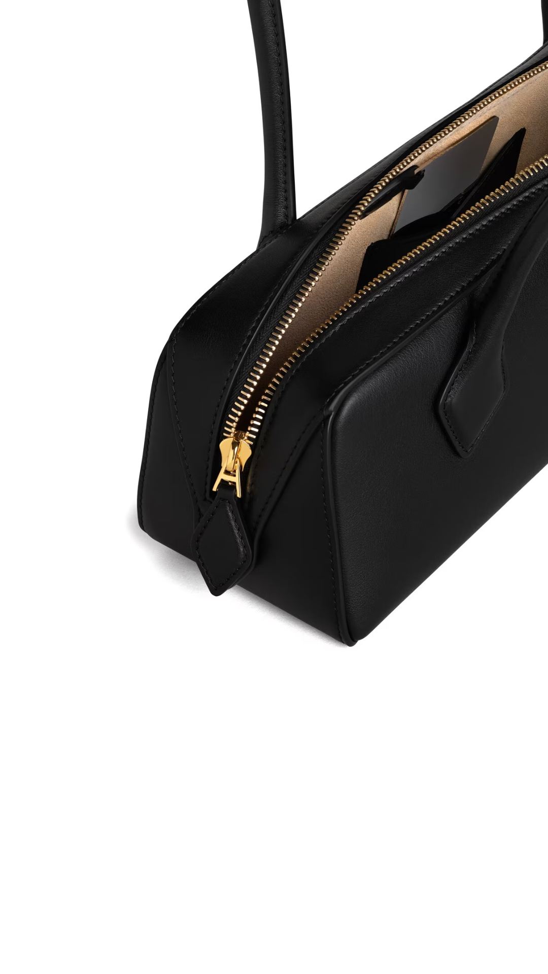 Le Teckel Medium Bag in Black Calfskin