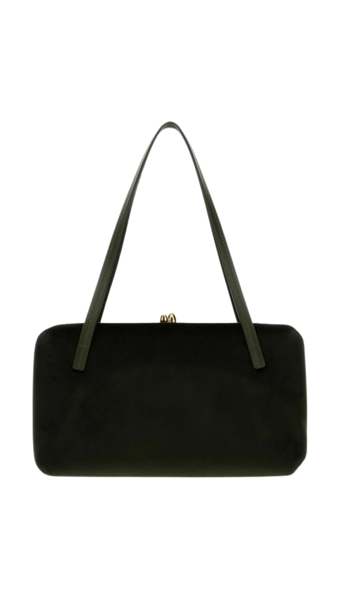 Small Goji Pillow Handbag in Bottle Green Velvet
