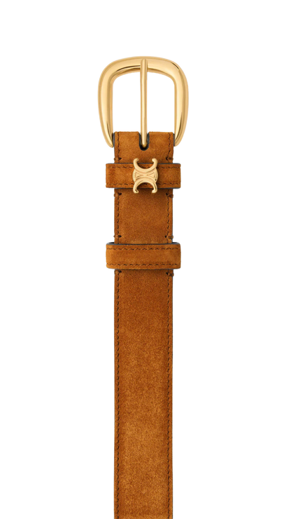 Vivienne Belt 25mm in Fauve Suede Calfskin