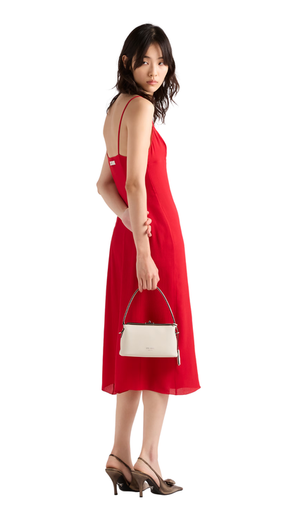 Midi Saffiano bag in Chalk White N