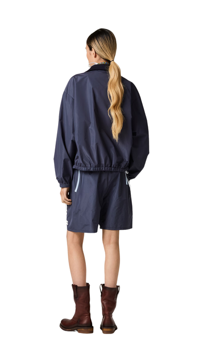 Technical Fabric Blouson Jacket in Navy