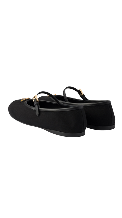 Fabric Ballerinas in Black