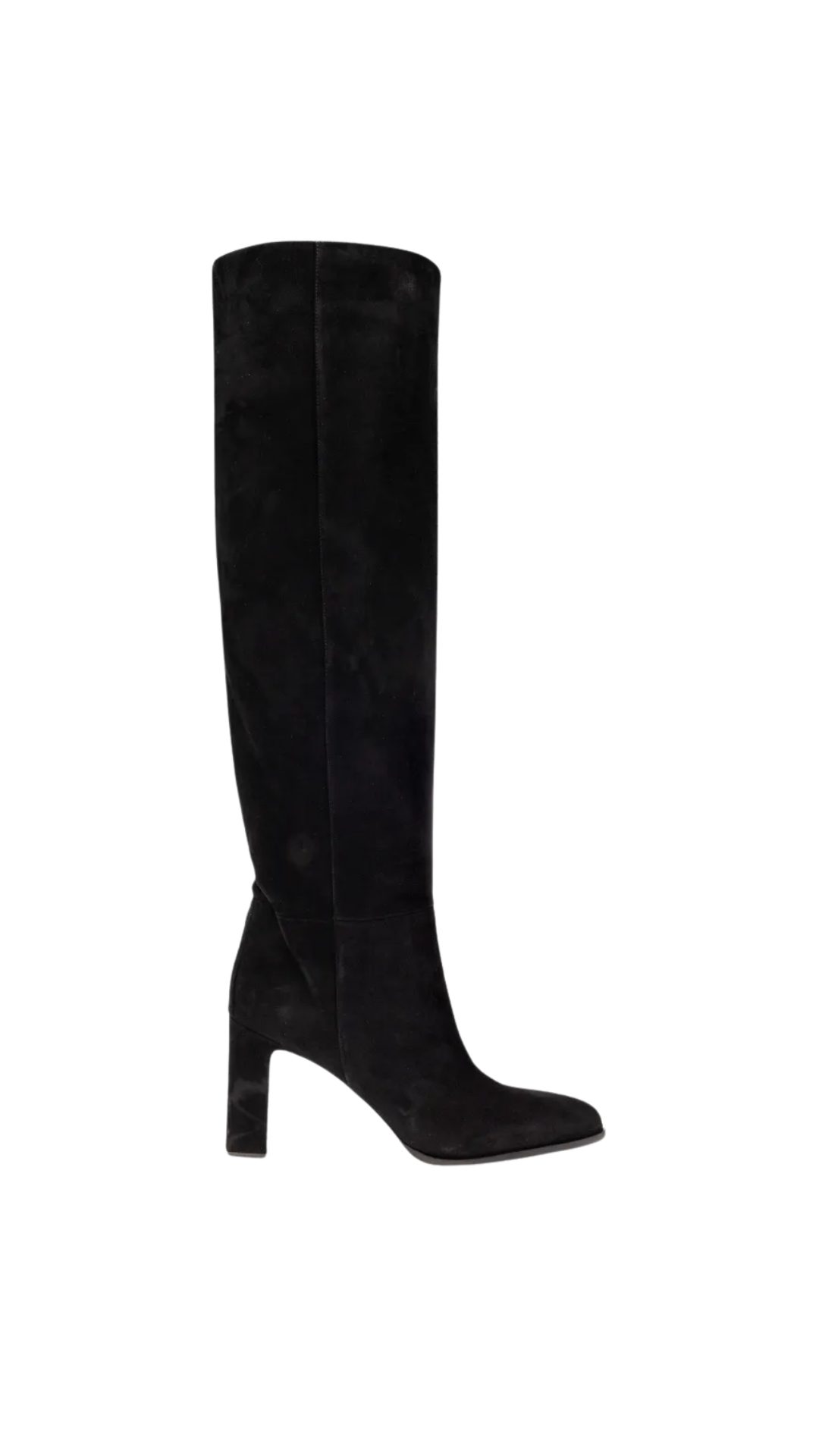 Caly Over The Knee 85 Black Suede Knee-High Boots