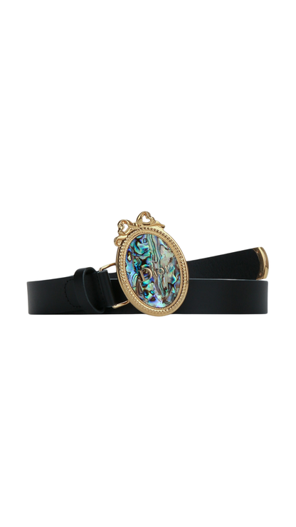 Dior Médaillon Belt in Black Smooth Calfskin