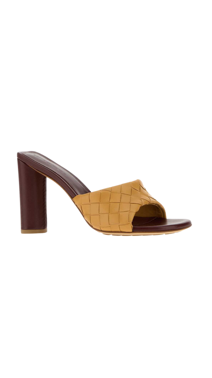 Livia Mule Intrecciato Strap in Nappa Leather.