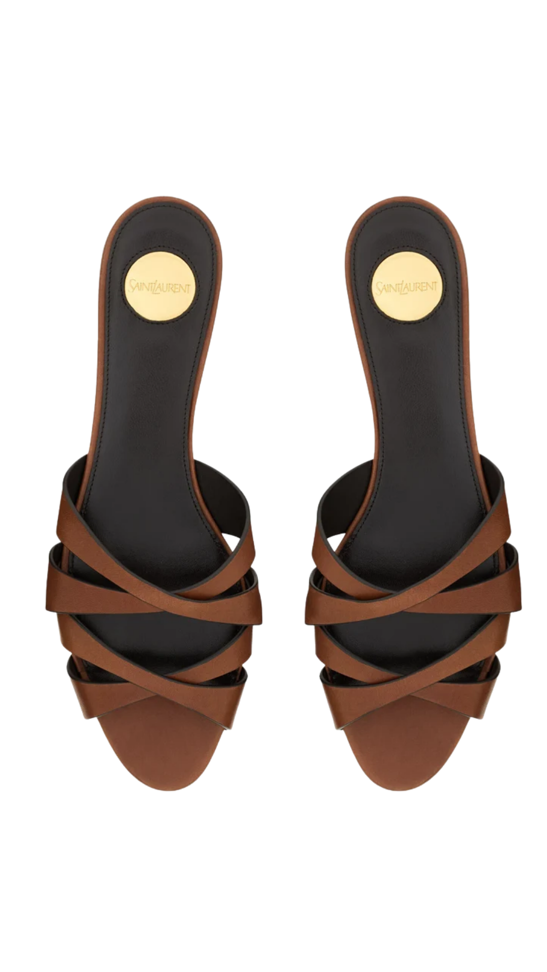 Chandelle Sandal in Brown Smooth Leather