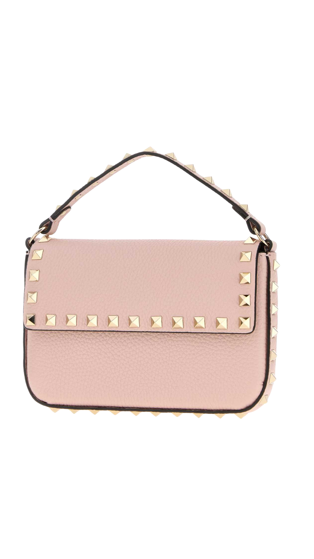 Rose QuartzLeather Rockstud Handbag