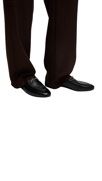 Women's Princetown Slipper in Black Leather