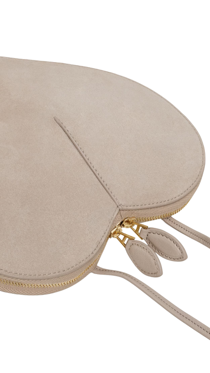 Le Cœur Bi-Material Bag in Grey Leather