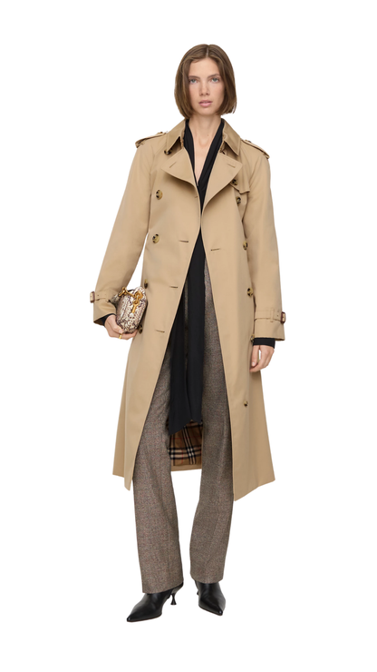 Long Waterloo Heritage Trench Coat in Honey Beige
