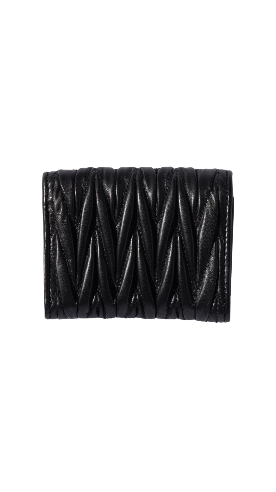 Matelassé Nappa Leather Small Wallet in Black
